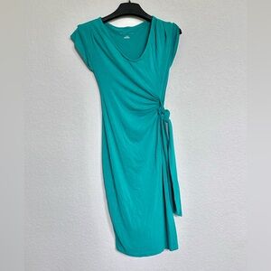 Liz Lange Teal Maternity Wrap Dress